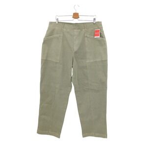 NWT‎ SPANX Olive Green Stretch Twill Straight Leg Pants Size 3X/3T NWOT Women